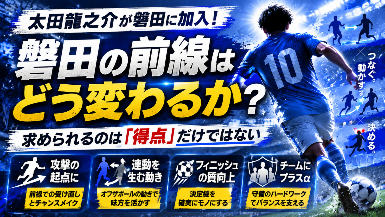 太田龍之介の期限付き加入で磐田の前線はどう変わるか 求められるのは「得点」だけではない image