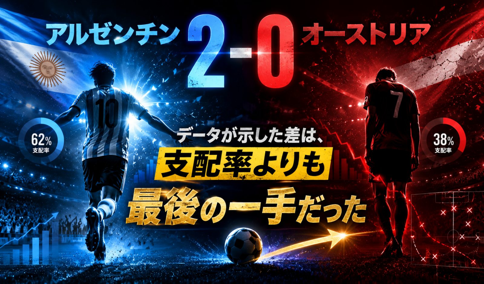 アルゼンチン2-0オーストリア:データが示した差は、支配率よりも最後の一手だった image