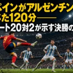 スペインがアルゼンチンを封じた120分——シュート20対2が示す決勝の構造 スペインとアルゼンチンが激突した2026年ワールドカップ決勝のイメージ。