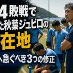 2-4敗戦で見えた秋葉ジュビロの現在地 再生へ急ぐべき3つの修正 甲府との練習試合で守備を立て直すジュビロ磐田の選手たち。
