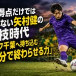 藤枝から千葉へ移る矢村健の得点力を象徴するサッカーのイメージ。