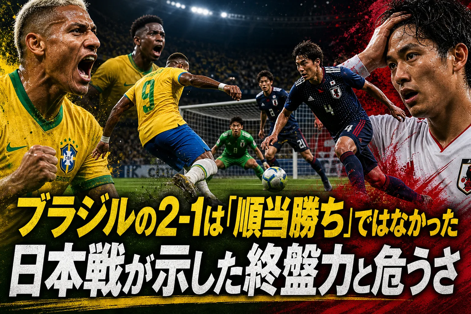 ブラジルの2-1は「順当勝ち」ではなかった　日本戦が示した終盤力と危うさ