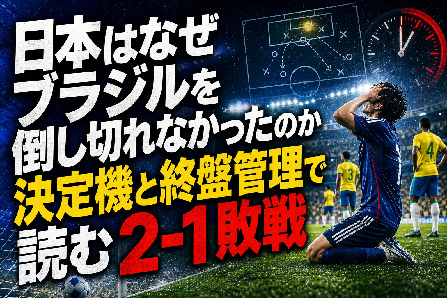 日本はなぜブラジルを倒し切れなかったのか　決定機と終盤管理で読む2-1敗戦