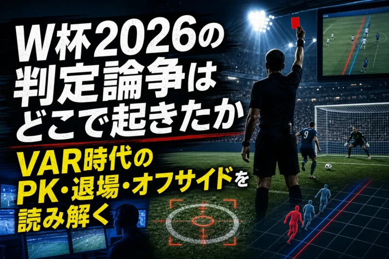 W杯2026の判定論争はどこで起きたか　VAR時代のPK・退場・オフサイドを読み解く