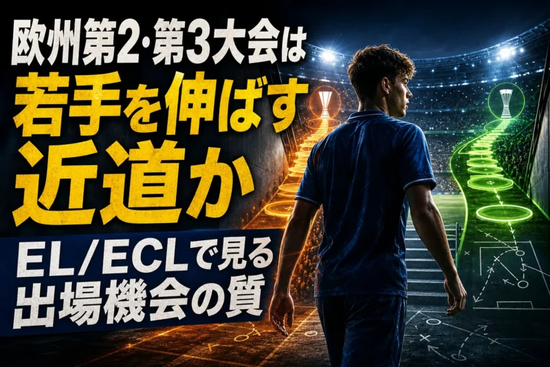 欧州第2・第3大会は若手を伸ばす近道か　EL/ECLで見る出場機会の質