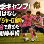 「夏季キャンプ」テゲバジャーロ宮崎が2試合で進めたJ2開幕準備 夏の宮崎で開幕に向けて実戦練習に臨むサッカーチーム。