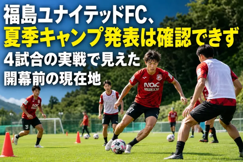 夏のピッチで実戦形式のトレーニングに取り組むサッカーチームのイメージ。