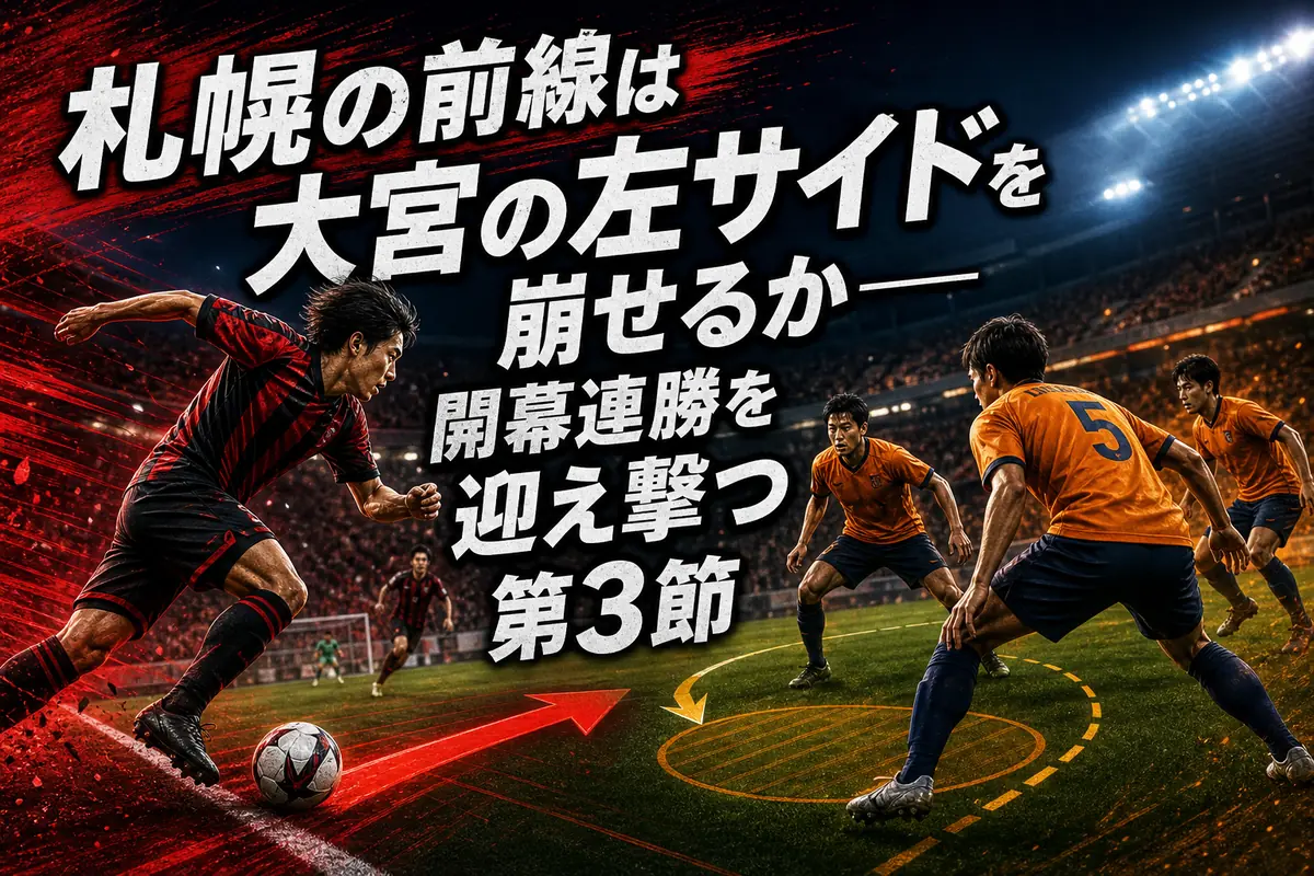 札幌の前線は大宮の左サイドを崩せるか――開幕連勝を迎え撃つ第3節