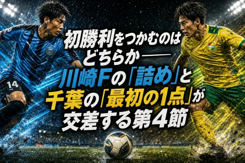 初勝利をつかむのはどちらか――川崎Fの「詰め」と千葉の「最初の1点」が交差する第4節