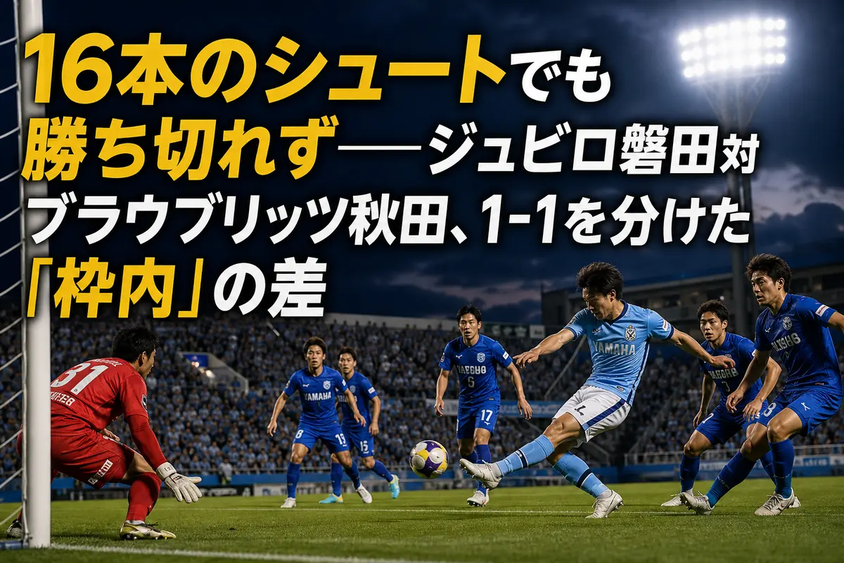 磐田と秋田が開幕節で激しく競り合うイメージ。