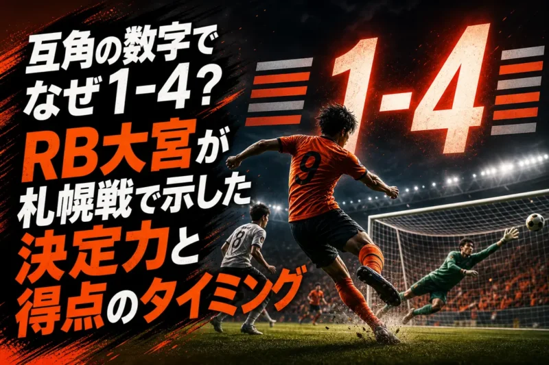 互角の数字でなぜ1-4？ RB大宮が札幌戦で示した決定力と得点のタイミング