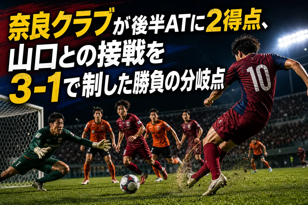 奈良クラブが後半ATに2得点、山口との接戦を3-1で制した勝負の分岐点