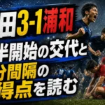 町田3-1浦和　後半開始の交代と7分間隔の2得点を読む