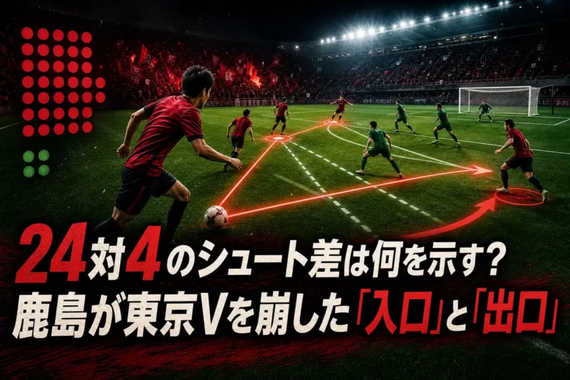24対4のシュート差は何を示す？鹿島が東京Vを崩した「入口」と「出口」