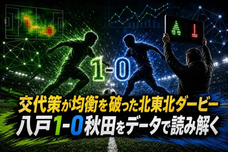 交代策が均衡を破った北東北ダービー　八戸1-0秋田をデータで読み解く