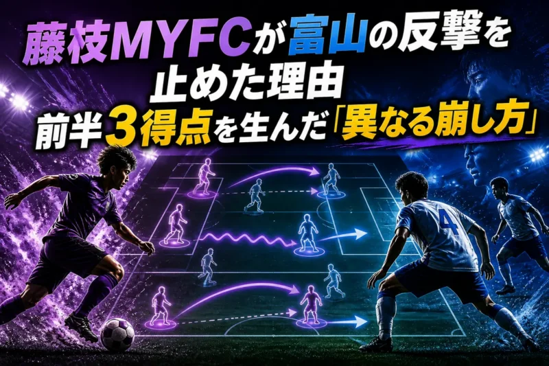 藤枝ＭＹＦＣが富山の反撃を止めた理由　前半3得点を生んだ「異なる崩し方」