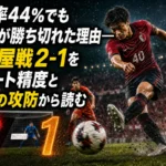 支配率44％でも鹿島が勝ち切れた理由――名古屋戦2-1をシュート精度と終盤の攻防から読む