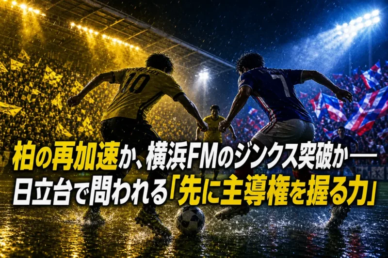 柏の再加速か、横浜FMのジンクス突破か――日立台で問われる「先に主導権を握る力」