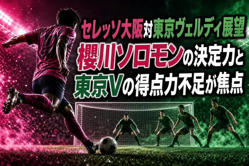 セレッソ大阪対東京ヴェルディ展望　櫻川ソロモンの決定力と東京Vの得点力不足が焦点