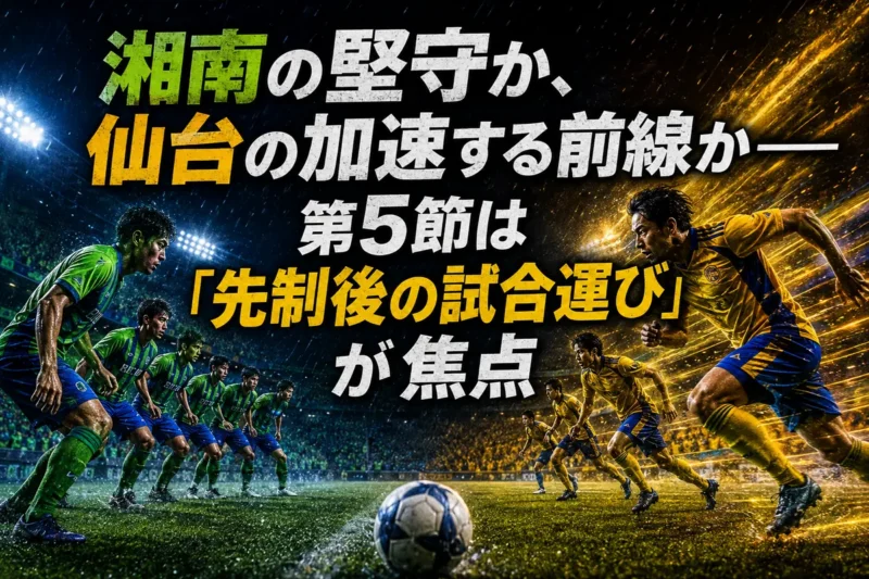 湘南の堅守か、仙台の加速する前線か――第5節は「先制後の試合運び」が焦点