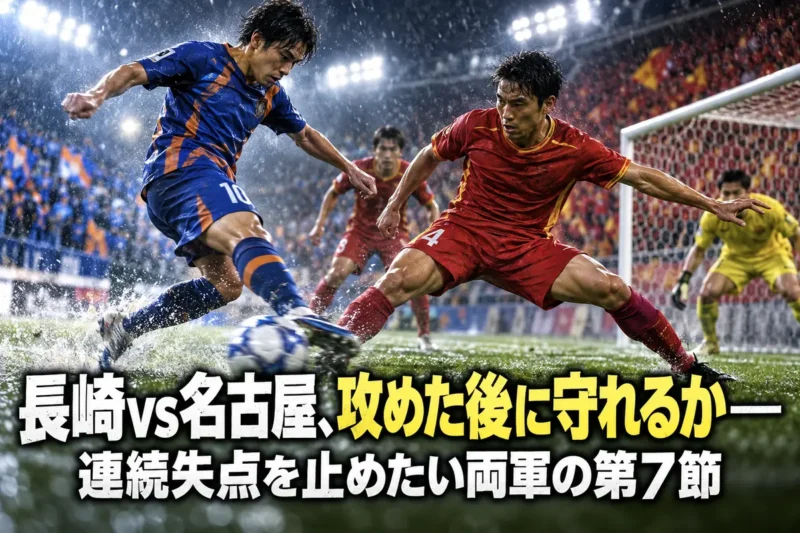 長崎vs名古屋、攻めた後に守れるか――連続失点を止めたい両軍の第7節