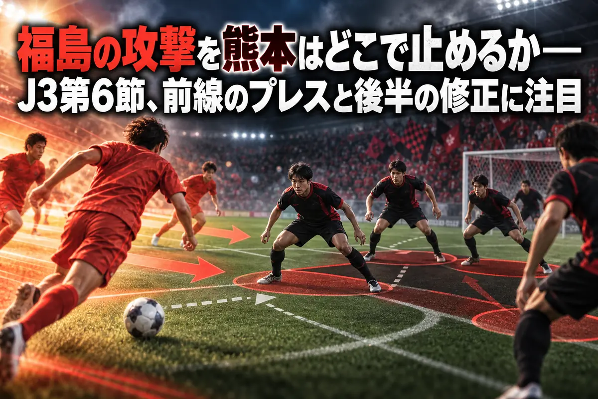 福島の攻撃を熊本はどこで止めるか――J3第6節、前線のプレスと後半の修正に注目