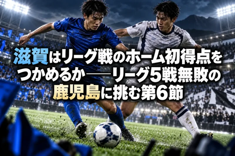 滋賀はリーグ戦のホーム初得点をつかめるか――リーグ5戦無敗の鹿児島に挑む第6節
