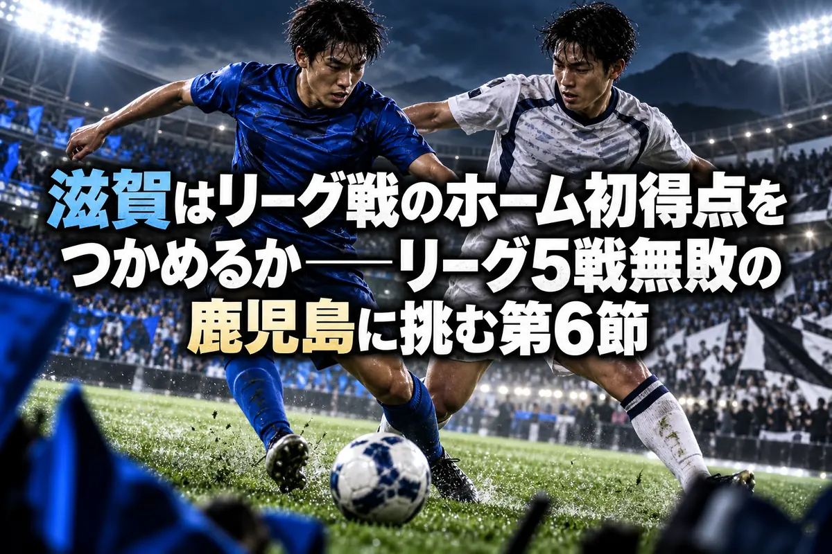滋賀はリーグ戦のホーム初得点をつかめるか――リーグ5戦無敗の鹿児島に挑む第6節
