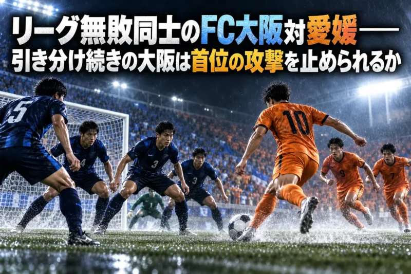 リーグ無敗同士のFC大阪対愛媛――引き分け続きの大阪は首位の攻撃を止められるか