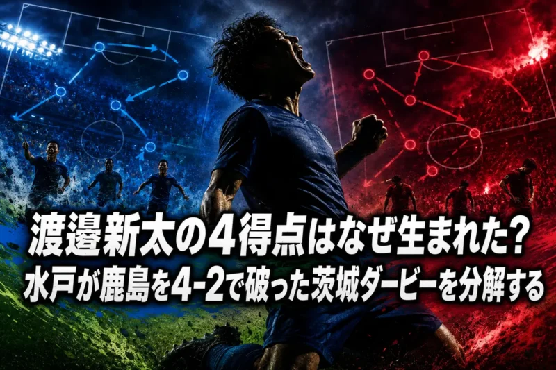 渡邉新太の4得点はなぜ生まれた？ 水戸が鹿島を4-2で破った茨城ダービーを分解する