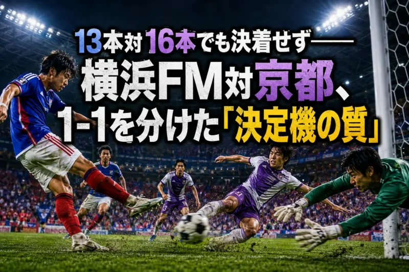 13本対16本でも決着せず——横浜FM対京都、1-1を分けた「決定機の質」