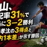 岡山、支配率31%で広島に3―2勝利 河野孝汰の3得点と「枠内1本差」が示す勝因 岡山、支配率31%で広島に3―2勝利 河野孝汰の3得点と「枠内1本差」が示す勝因