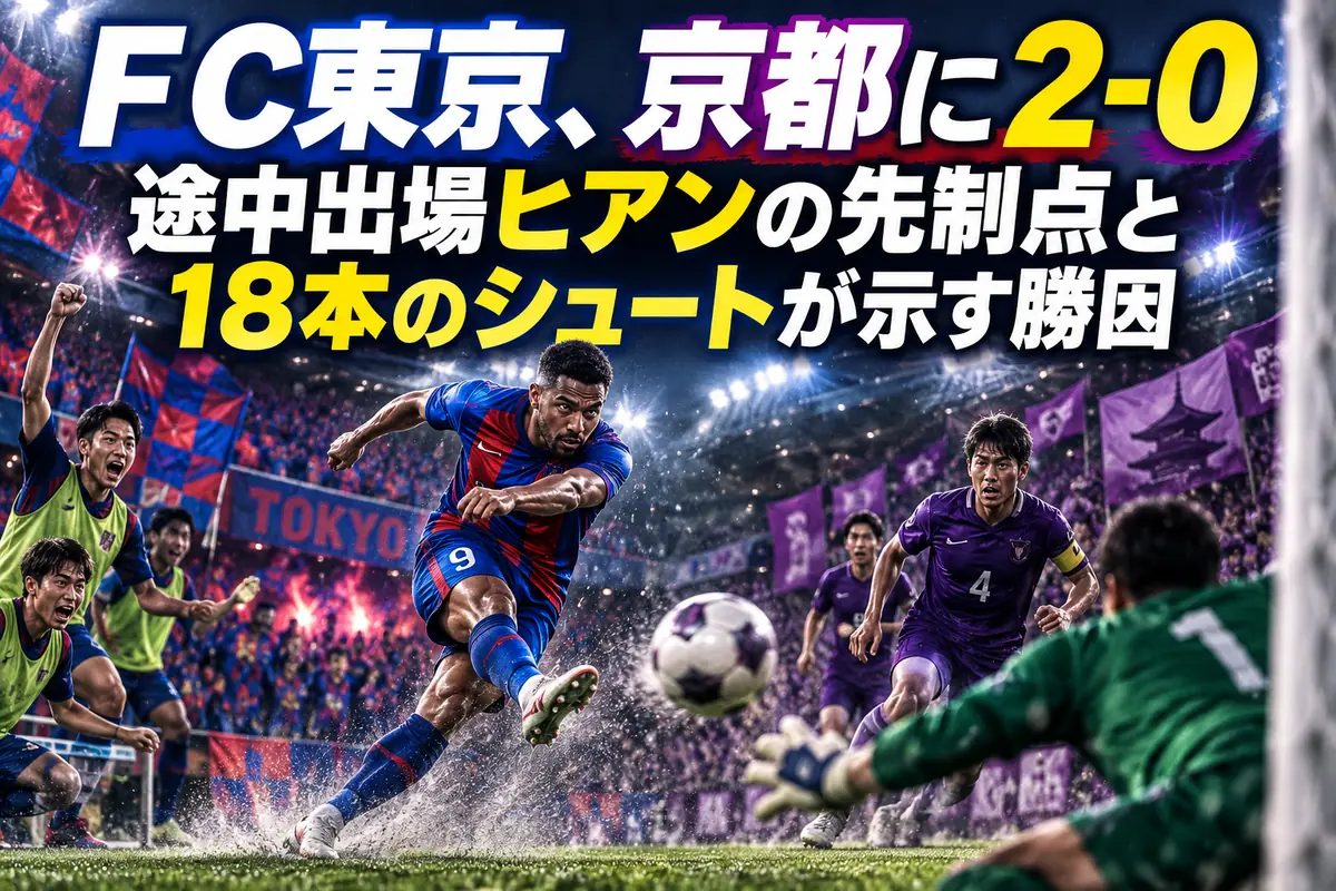 ＦＣ東京、京都に2-0　途中出場ヒアンの先制点と18本のシュートが示す勝因