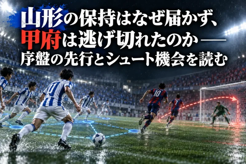 山形の保持はなぜ届かず、甲府は逃げ切れたのか――序盤の先行とシュート機会を読む
