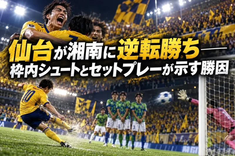 仙台が湘南に逆転勝ち――枠内シュートとセットプレーが示す勝因