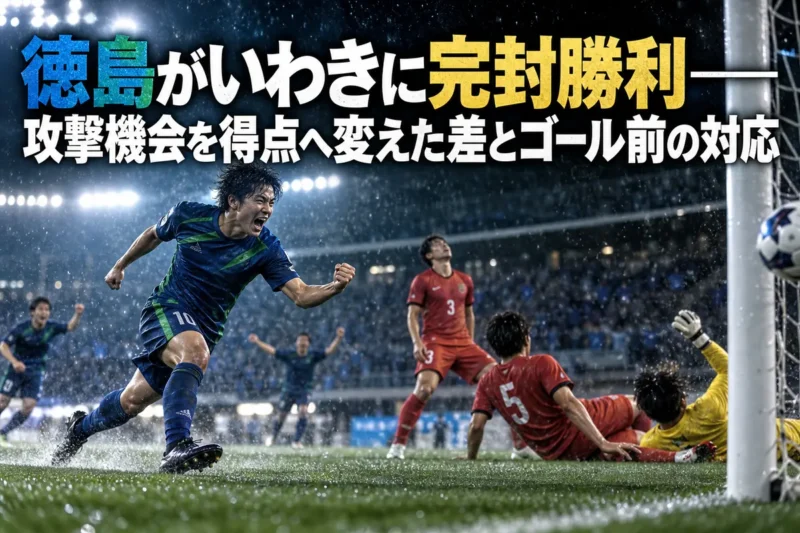 徳島がいわきに完封勝利――攻撃機会を得点へ変えた差とゴール前の対応
