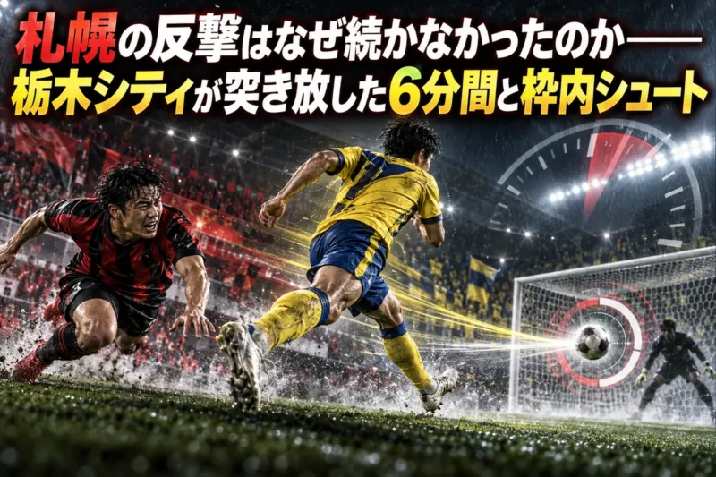 札幌の反撃はなぜ続かなかったのか――栃木シティが突き放した6分間と枠内シュート