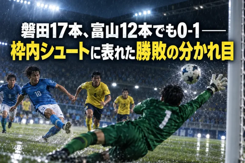 磐田17本、富山12本でも0-1――枠内シュートに表れた勝敗の分かれ目