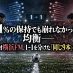 61%の保持でも崩れなかった均衡――町田対横浜FM、1-1を分けた「同じ9本」の意味 61%の保持でも崩れなかった均衡――町田対横浜FM、1-1を分けた「同じ9本」の意味