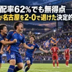 長崎が名古屋を2-0で下した試合をイメージしたスタジアム風景。