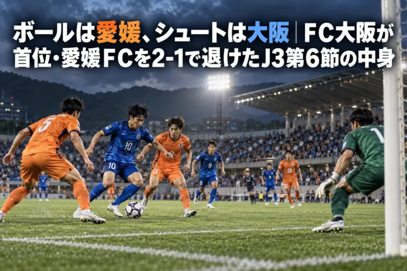 ナイターの競技場でボールを競り合うサッカー選手たちのイメージ
