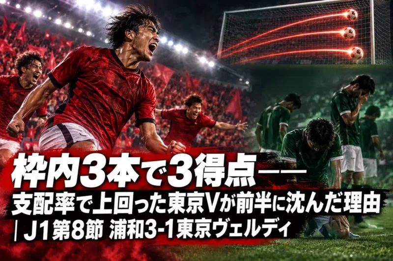 枠内3本で3得点――支配率で上回った東京Vが前半に沈んだ理由｜J1第8節 浦和3-1東京ヴェルディ