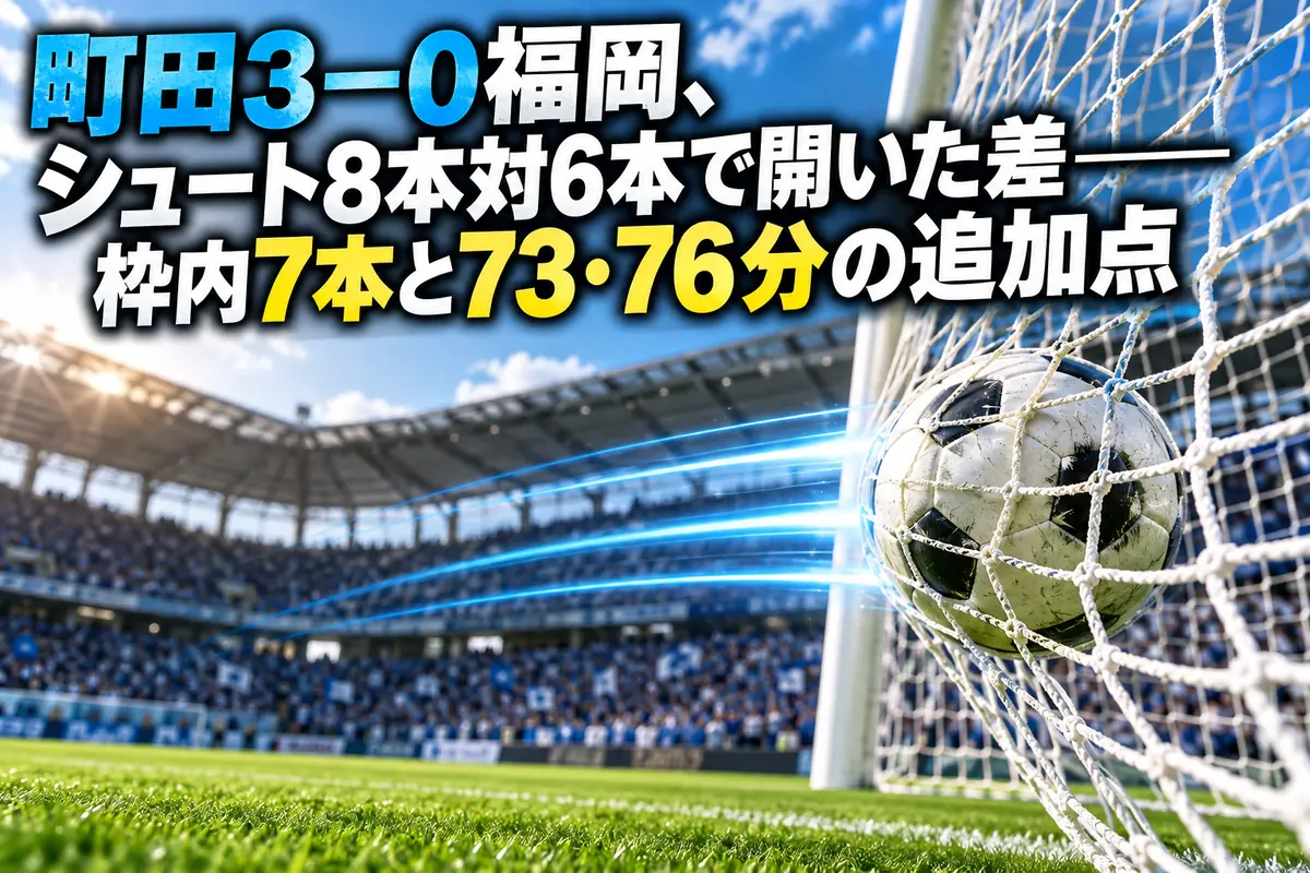 ゴール前のボールとネットを描いたサッカー試合分析のイメージ。