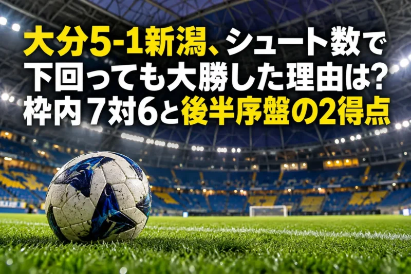 ドーム型サッカースタジアムの芝生に置かれたサッカーボール。