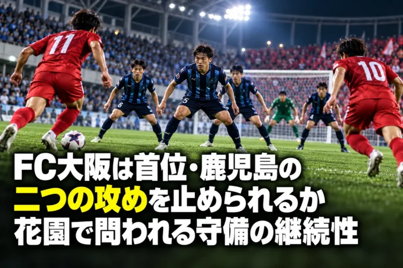 FC大阪は首位・鹿児島の二つの攻めを止められるか　花園で問われる守備の継続性